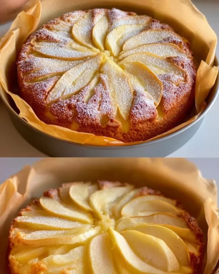 Gâteau moelleux aux pommes frais et appétissant sorti du four