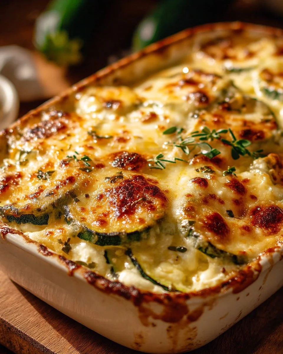 Gratin de Courgettes au Fromage de Chèvre, plat savoureux et coloré