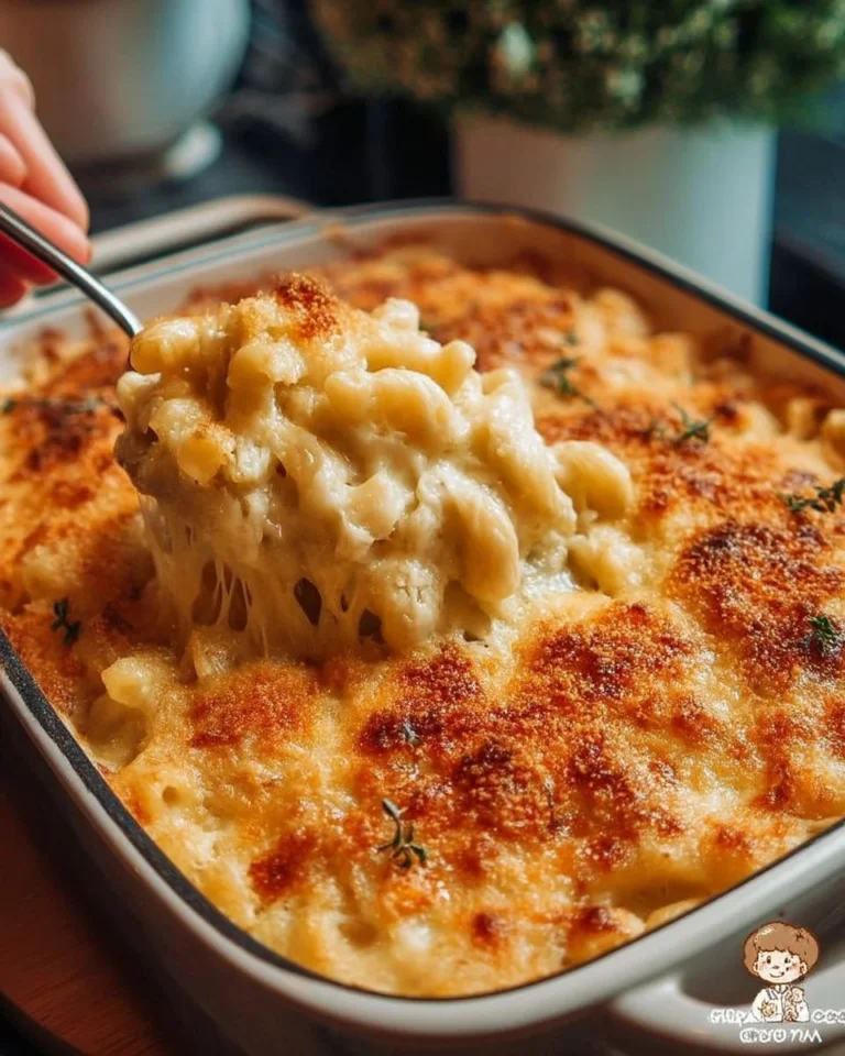 Plat savoureux de gratin de macaroni doré au four