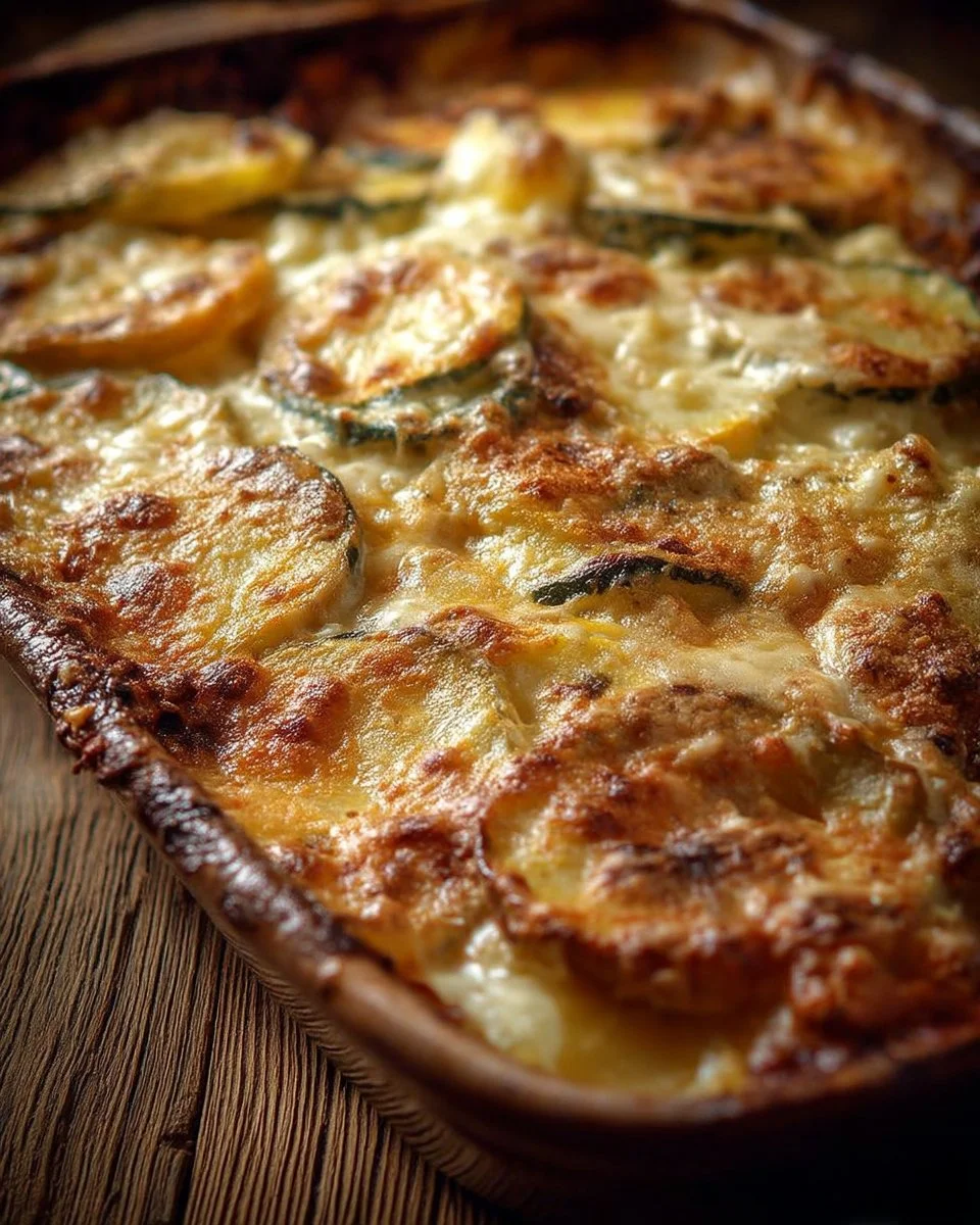 Gratin d'hiver doré et fondant, plat réconfortant aux légumes et fromage.