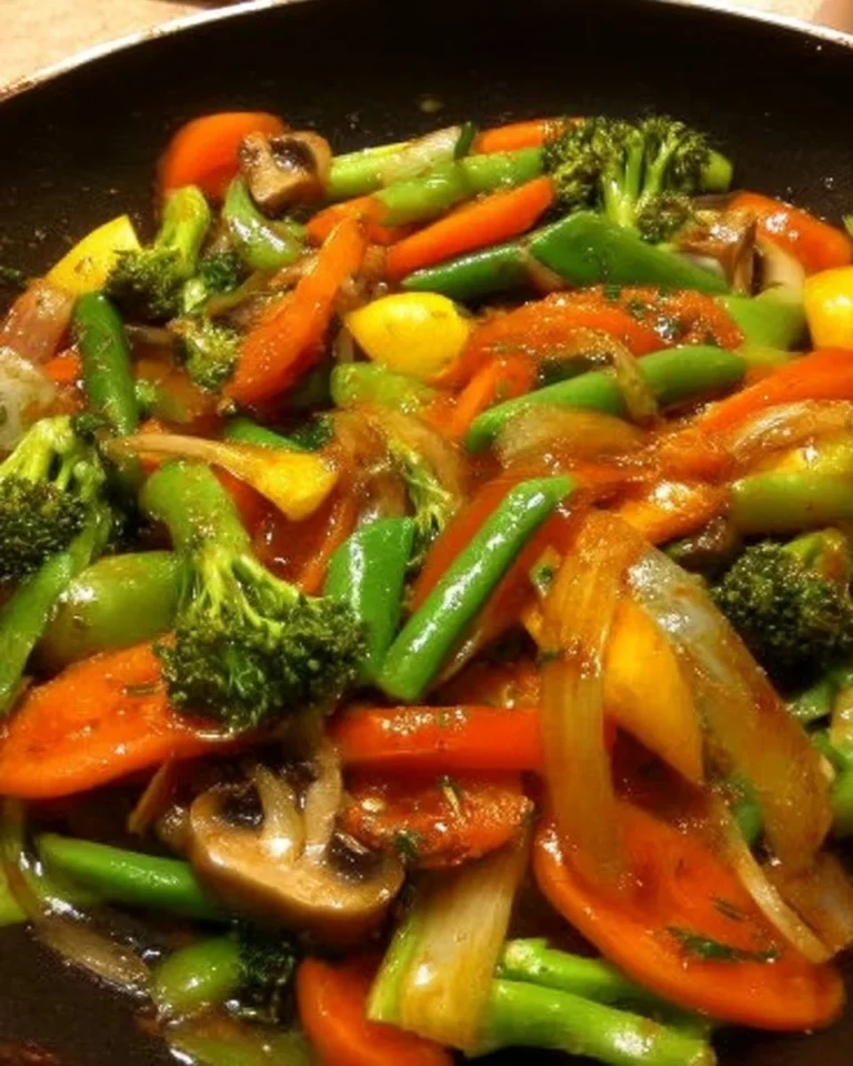 Légumes sautés teriyaki colorés et savoureux prêts à être dégustés