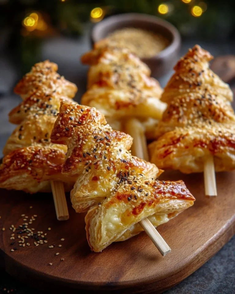Mini sapins feuilletés au fromage, apéritif festif et savoureux