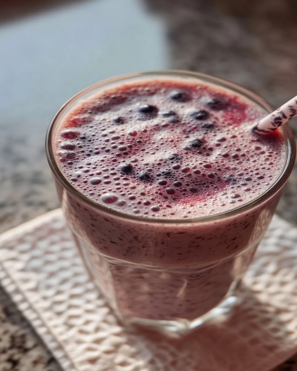 Milk-shake au raisin noir onctueux et rafraîchissant