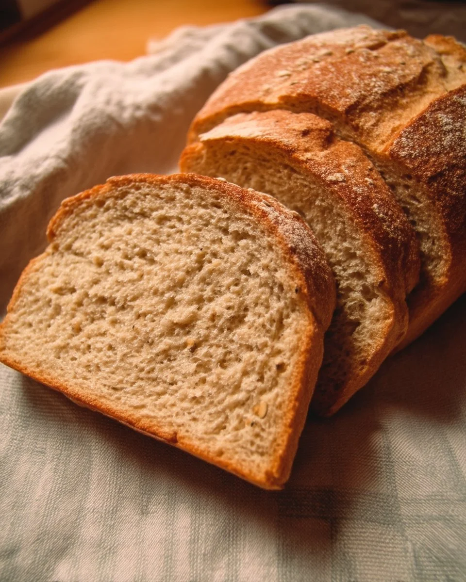 Pain aux Grains de Campagne frais et croustillant sur une table en bois.
