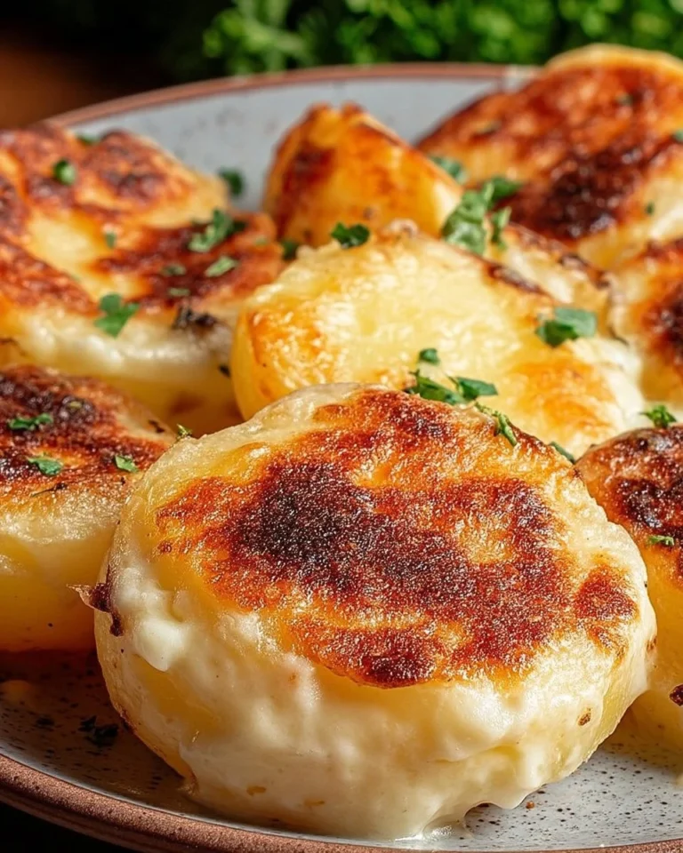 Pommes de terre gratinées fondantes dorées au four, plat savoureux et réconfortant.