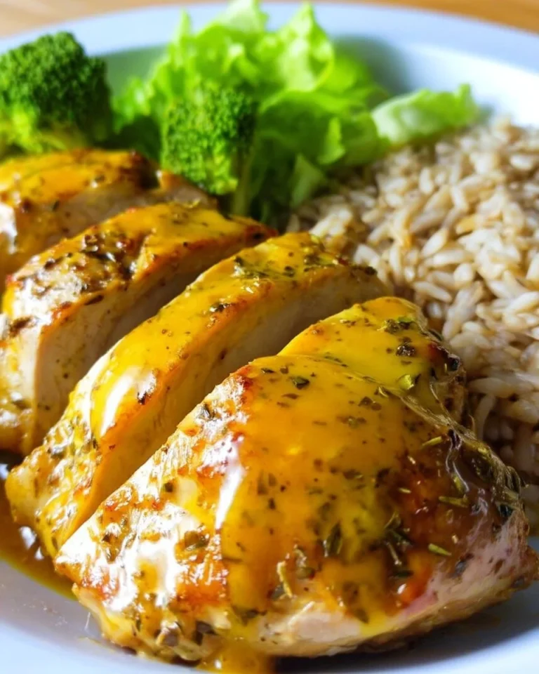 Recette de poulet miel moutarde, plat savoureux et appétissant.