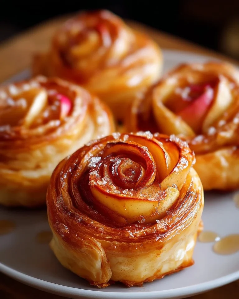 Roses Feuilletées aux Pommes et à la Cannelle, dessert gourmand et élégant