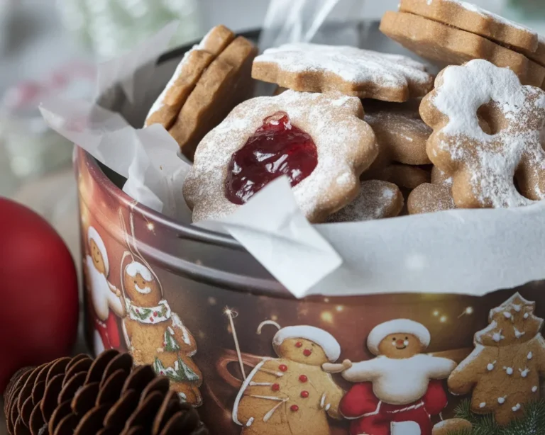 Sablés à la Confiture, biscuits Linzer moelleux fourrés à la confiture de framboise