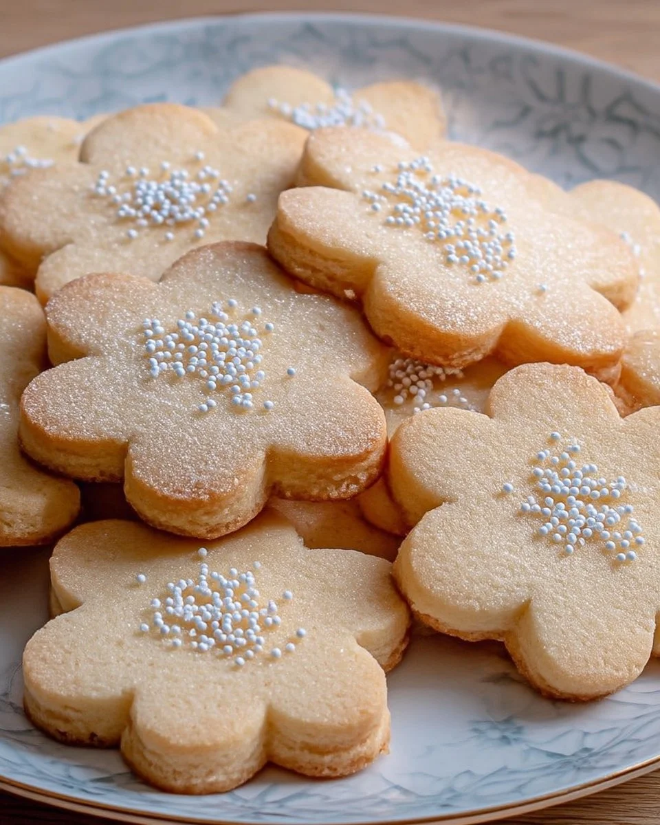 Sablés à la vanille Fleur de Sucre sur un plateau décoratif