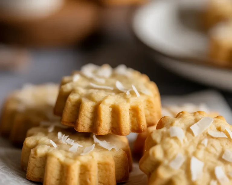 Sablés Noix de Coco croustillants et savoureux, parfaits pour le thé.