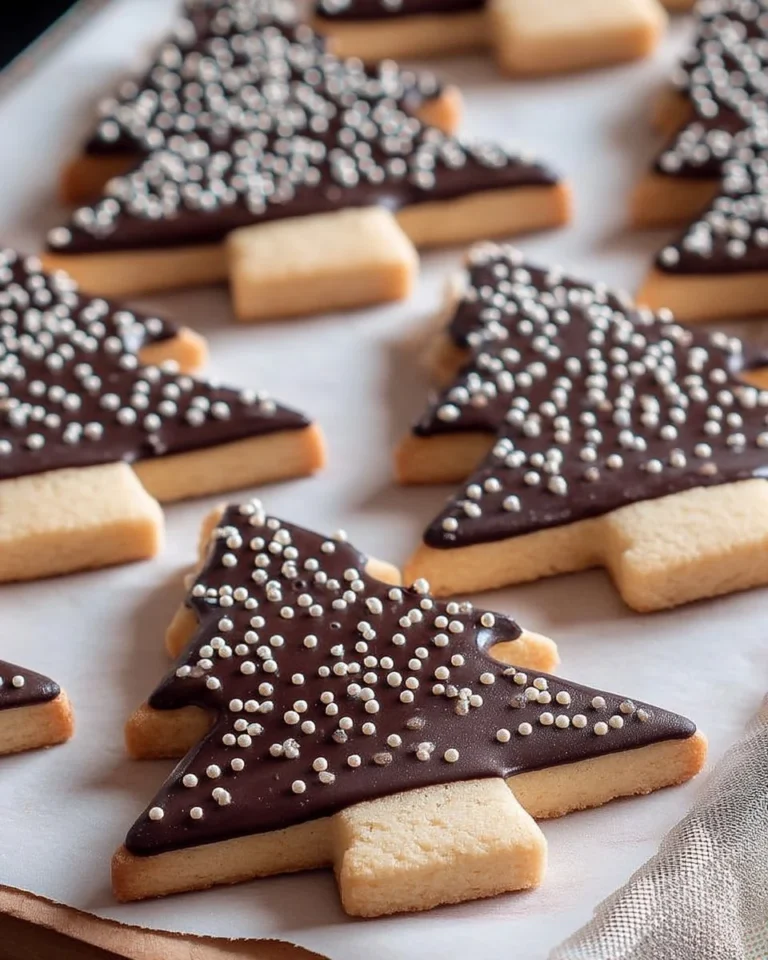 Sablés au Chocolat Sapins, croquants et fondants