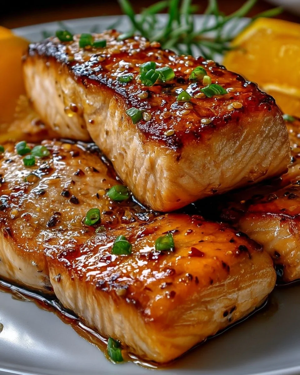 Saumon glacé au miel et romarin, plat élégant et savoureux