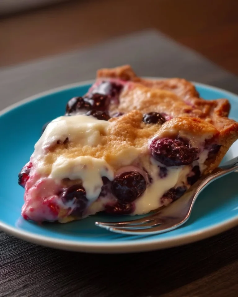 Tarte aux bleuets et à la crème, dessert traditionnel sucré