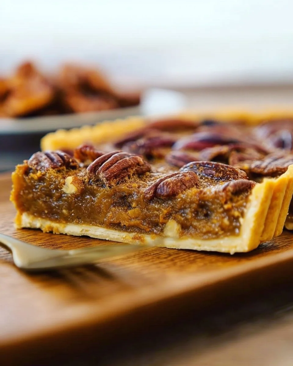Tarte aux noix et noix de pécan, dessert savoureux et croustillant
