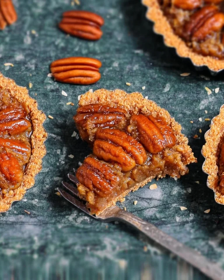 Tarte aux Pacanes Crue, dessert délicieux et sain fait maison