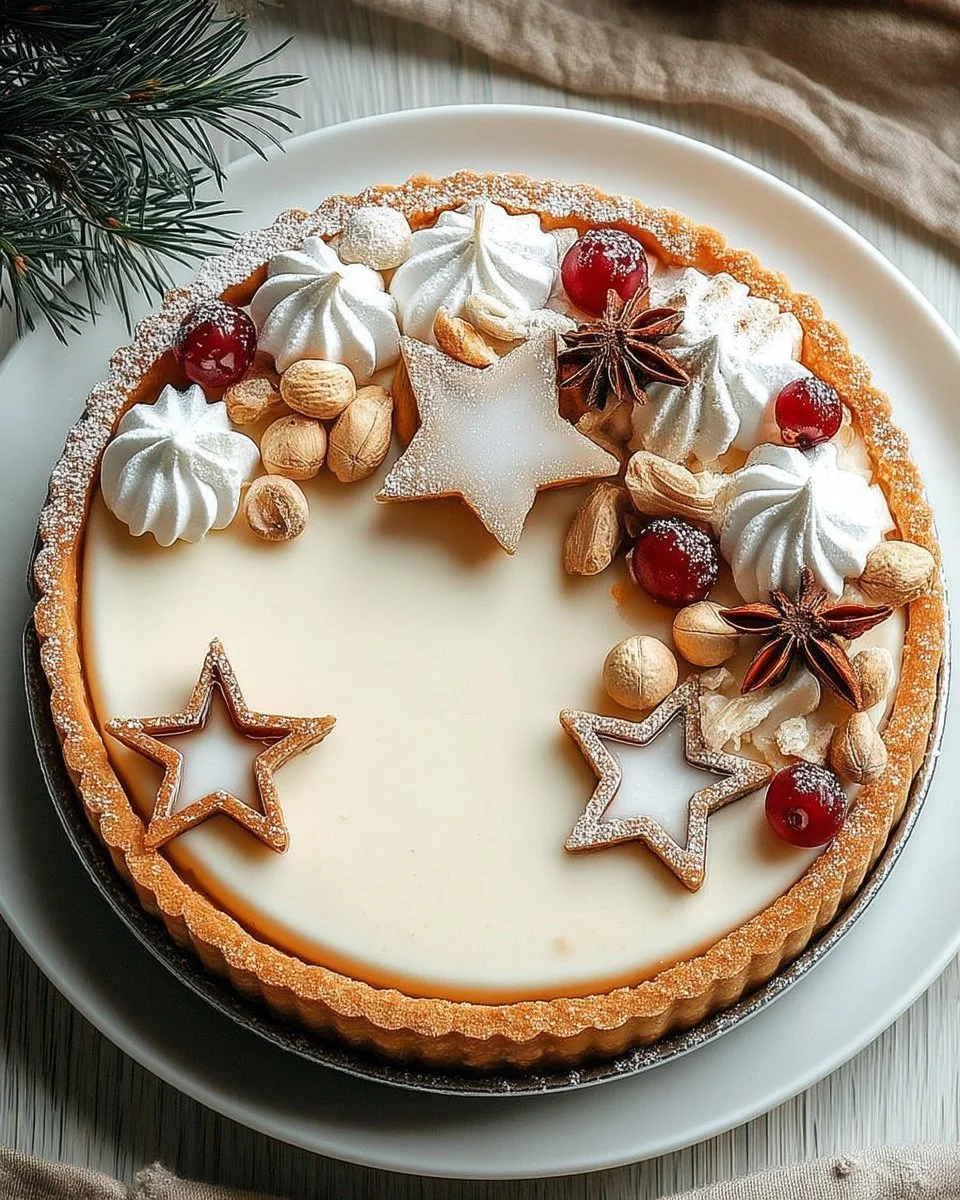 Tarte de Noël à la vanille et aux épices, délicieuse et festive