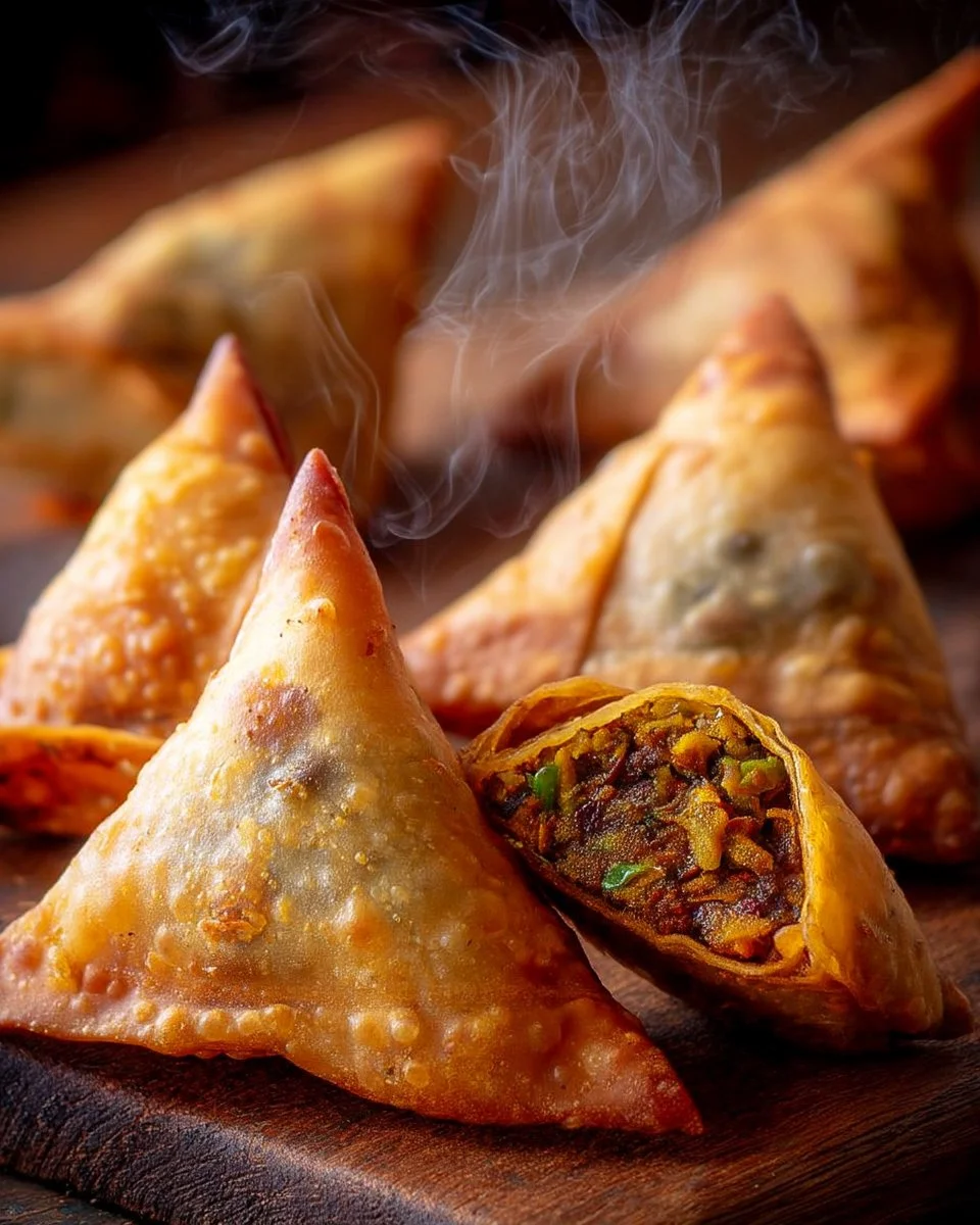 Samosas aux légumes et curry croustillants et savoureux