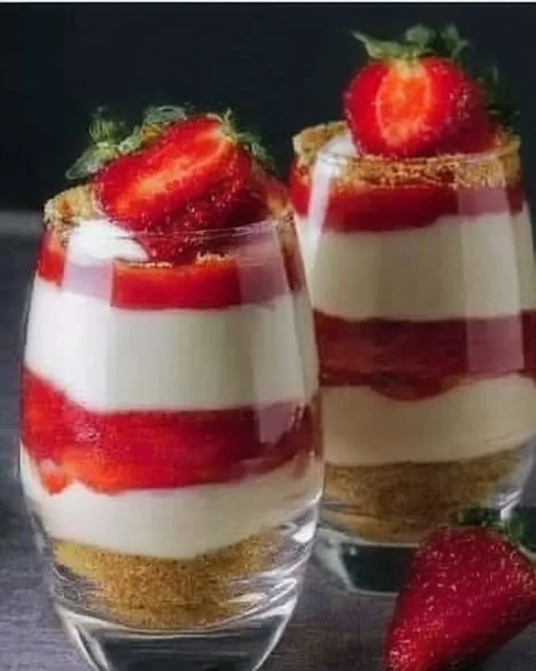 Verrine de fraise et crème, un dessert frais et fruité