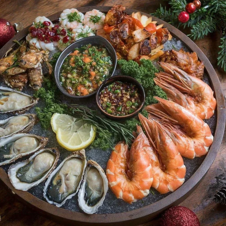 Plateau de Fruits de Mer Festif avec coquillages et crustacés variés