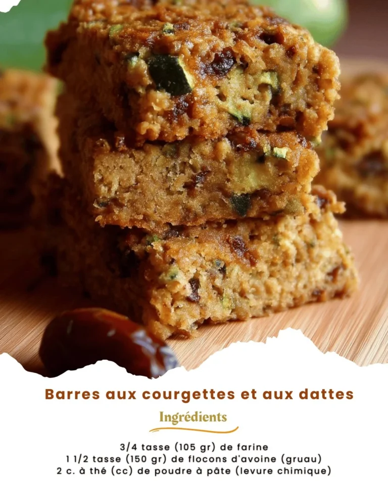Barres aux courgettes et aux dattes, une recette saine et délicieuse