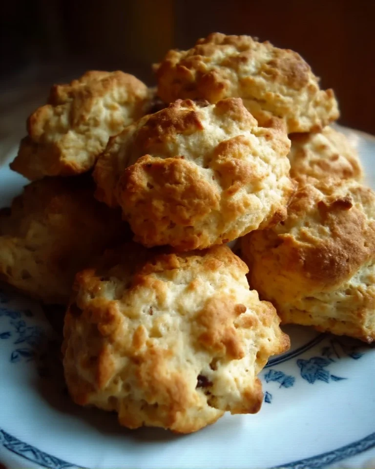 Biscuits de grand-maman frais sortis du four, dorés et appétissants.