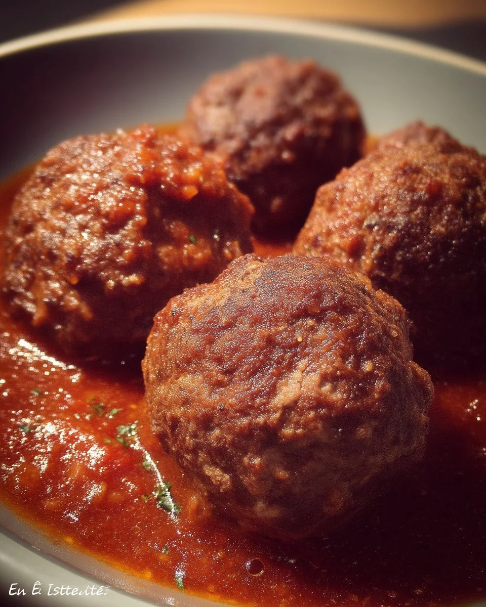 Boulettes Épicure servies avec des légumes frais et une sauce délicieuse.