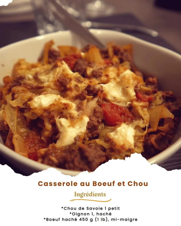 Casserole au boeuf et chou, un plat copieux et réconfortant