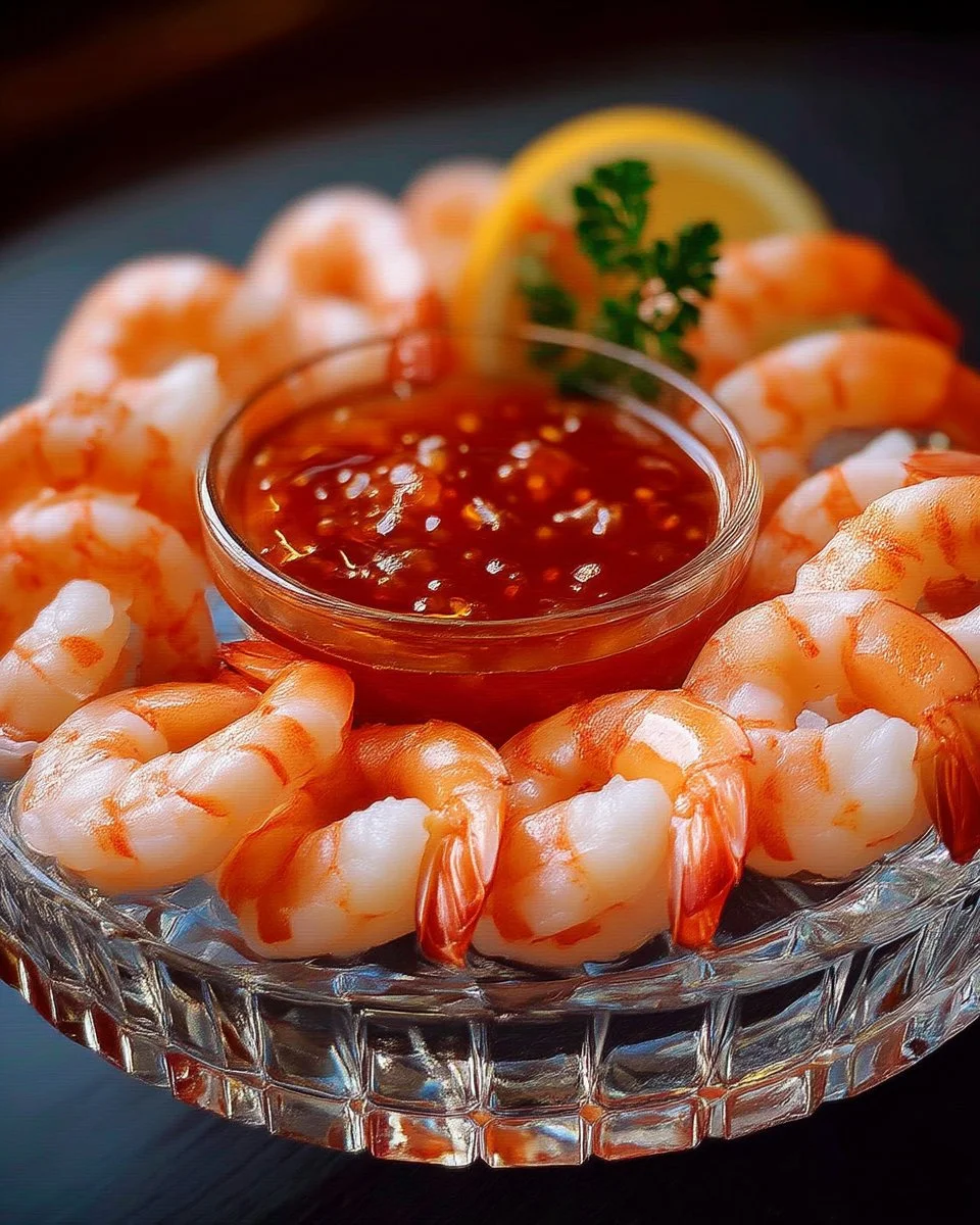 Délicieux cocktail de crevettes servi dans un verre élégant