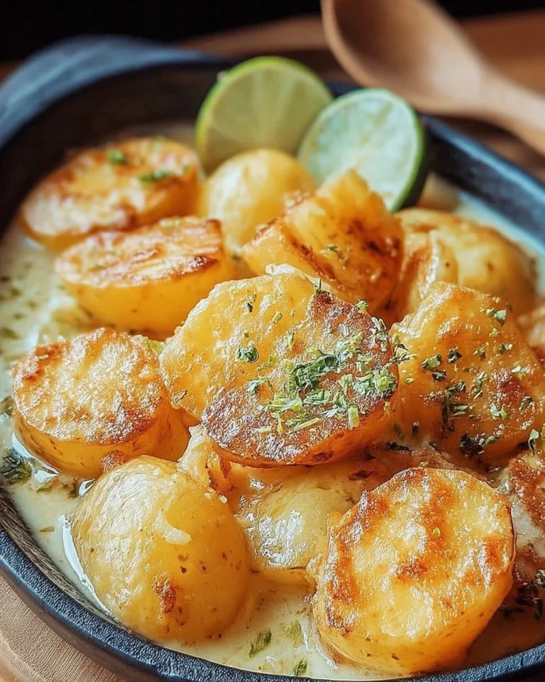 Pommes de terre fondantes à la noix de coco et au citron vert - recette savoureuse