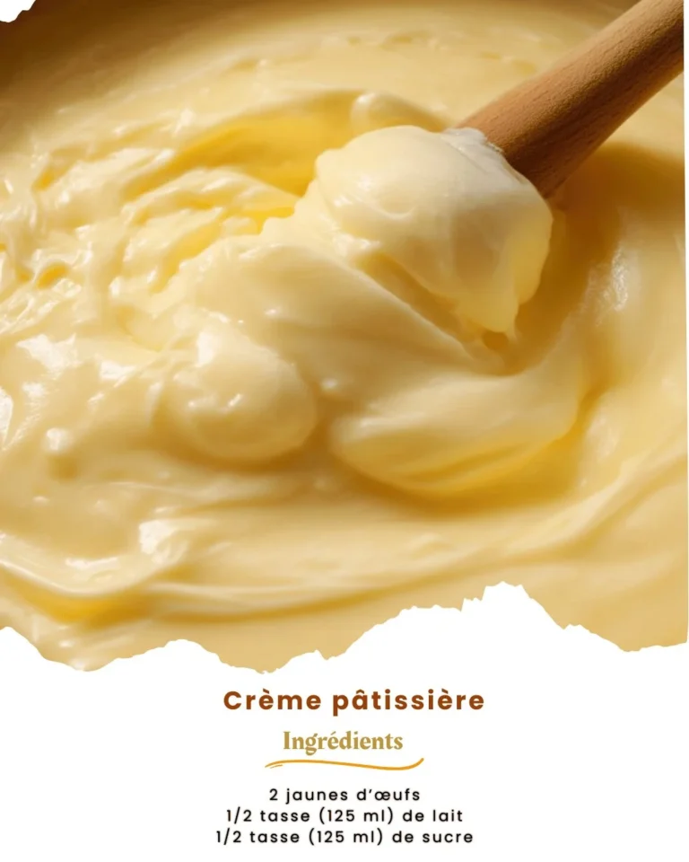 Crème pâtissière prête à être utilisée dans des desserts