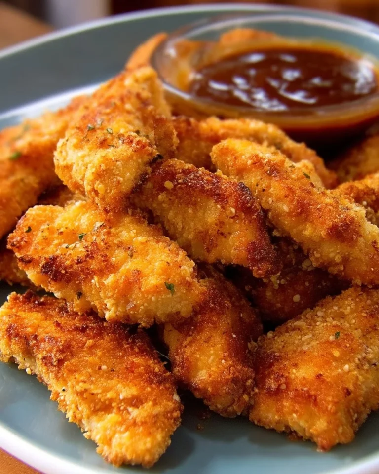Morceaux croustillants de poulet dorés, parfaits pour un dîner ou une collation