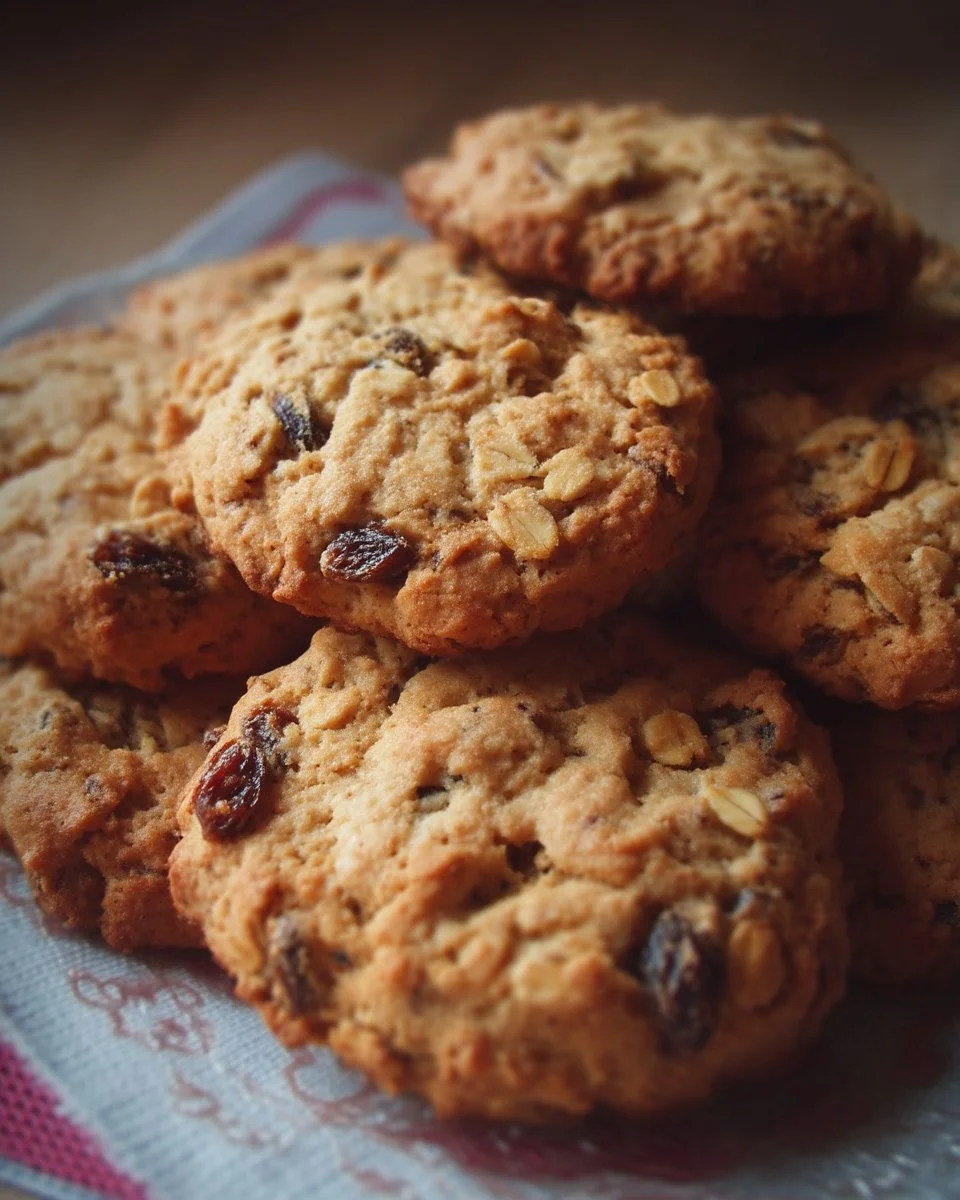 Galettes avoine et raisins, une collation saine et nutritive