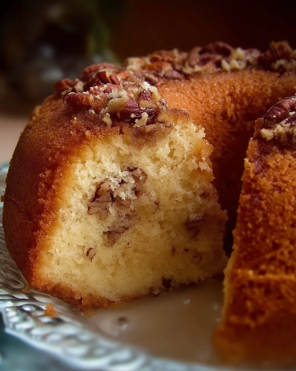 Recette de gâteau moelleux aux pacanes, un délice sucré et réconfortant.