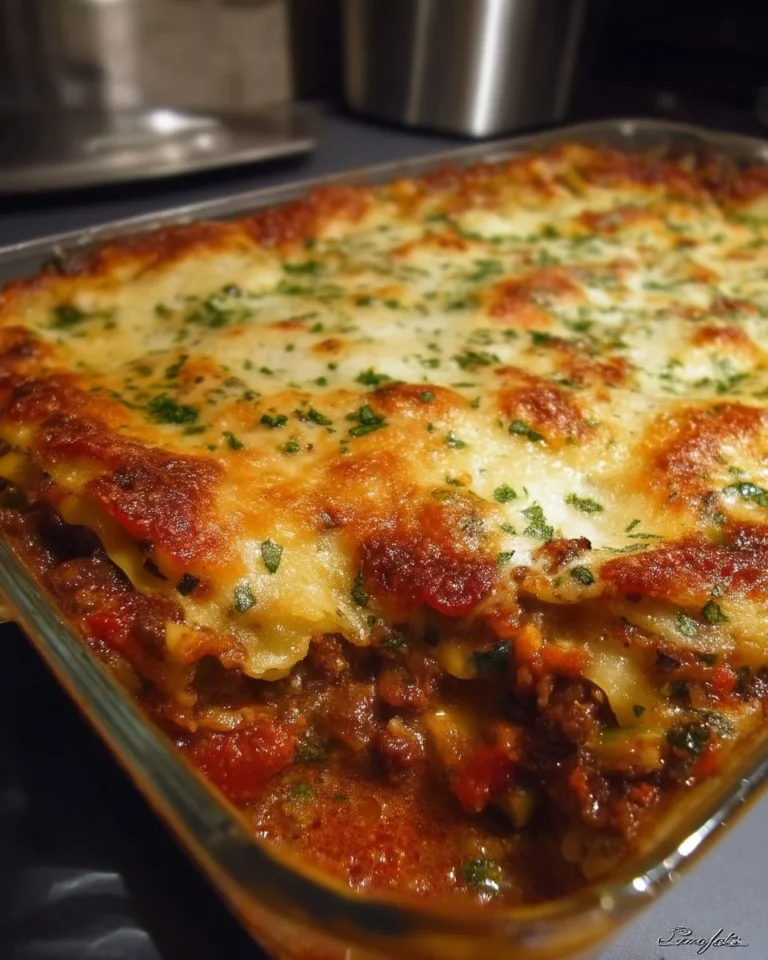 Lasagne aux légumes savoureuse et colorée avec couches de légumes frais