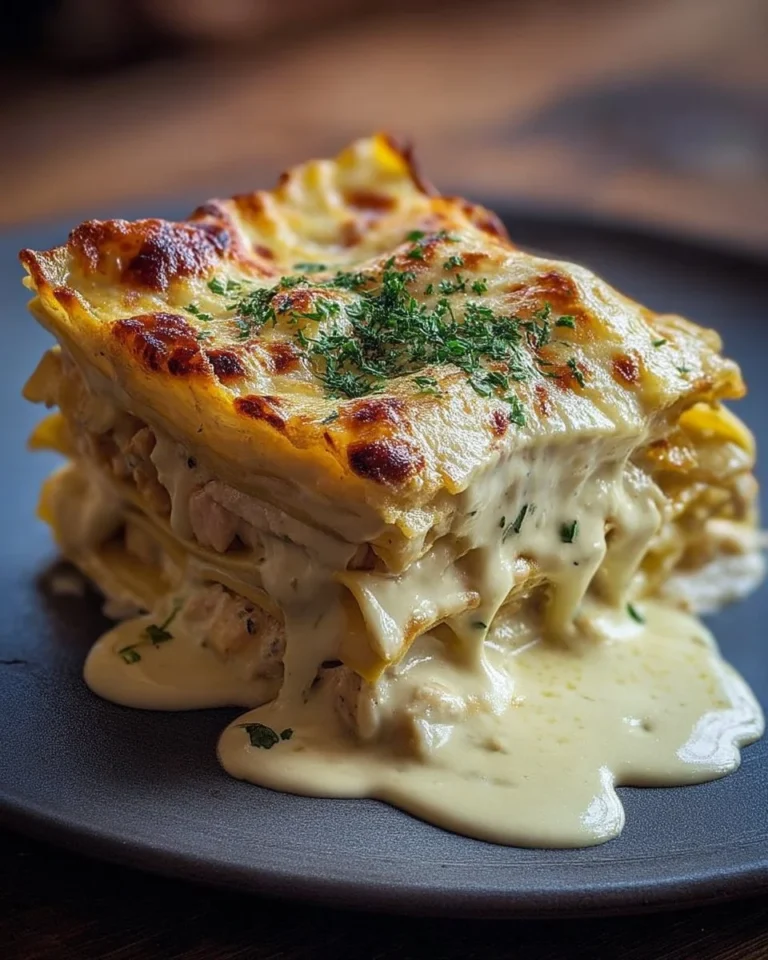 Lasagnes poulet fondantes avec sauce blanche crémeuse