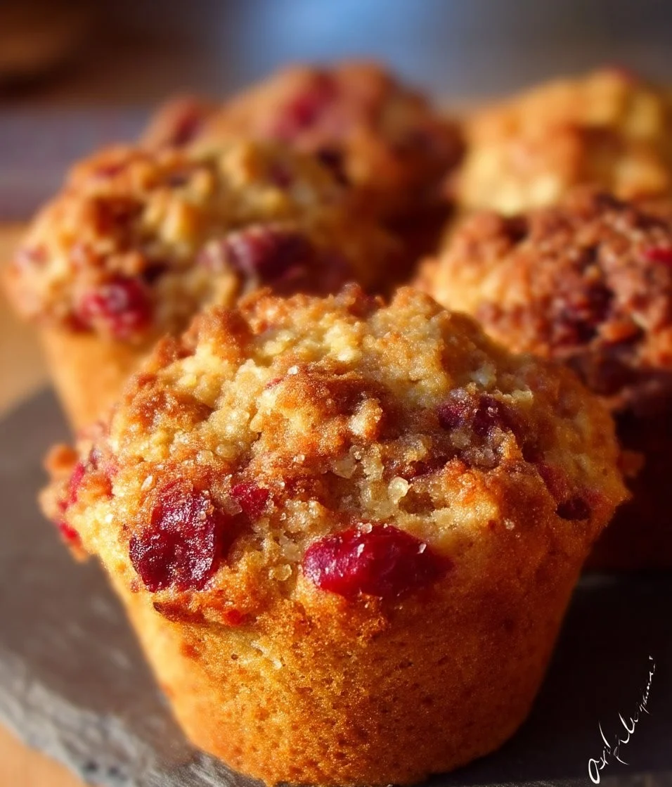 Muffins à l'avoine et aux canneberges pour un petit-déjeuner sain