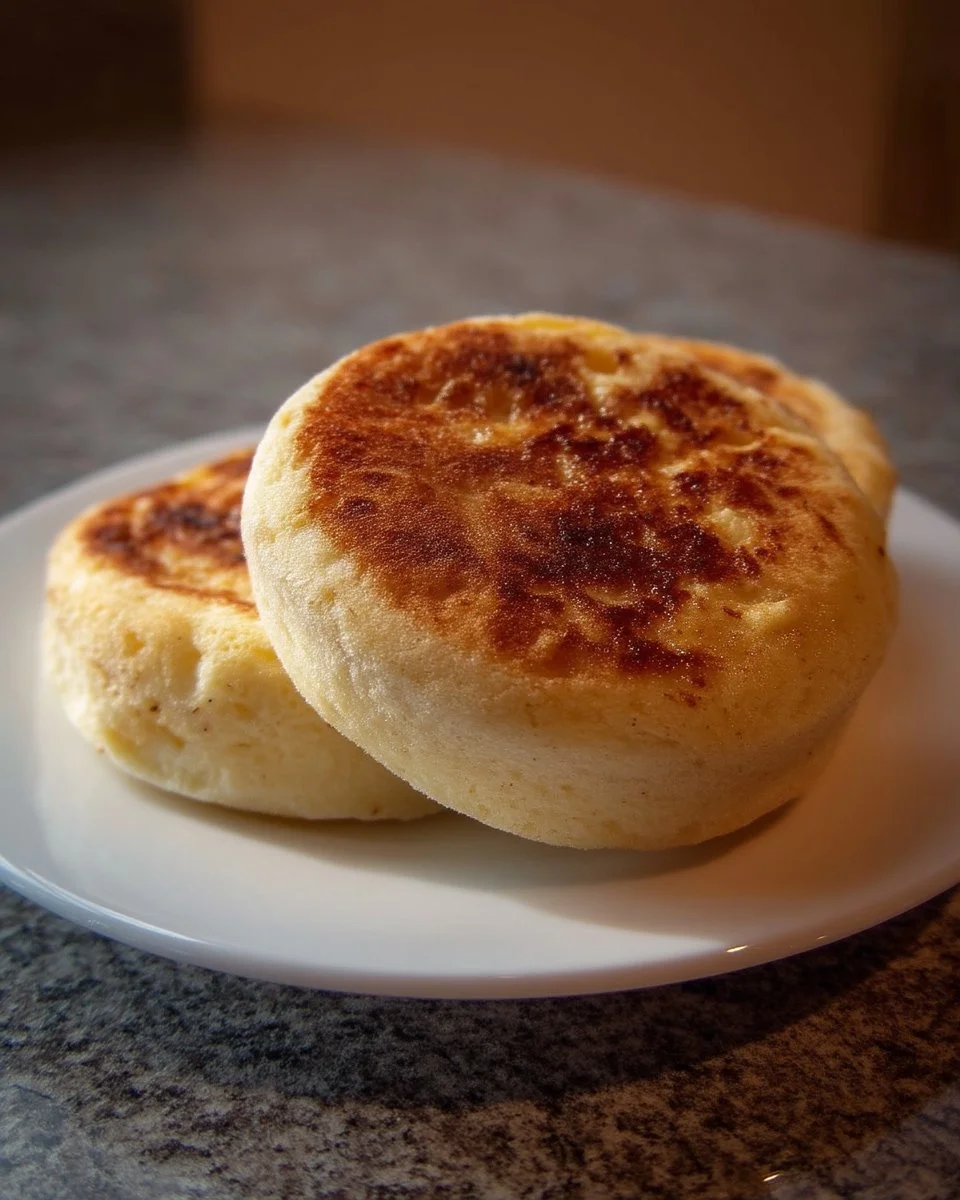 Muffins anglais dorés et moelleux prêts à être dégustés au petit-déjeuner