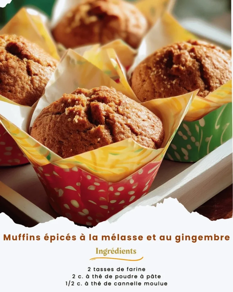 Muffins épicés à la mélasse et au gingembre, moelleux et savoureux