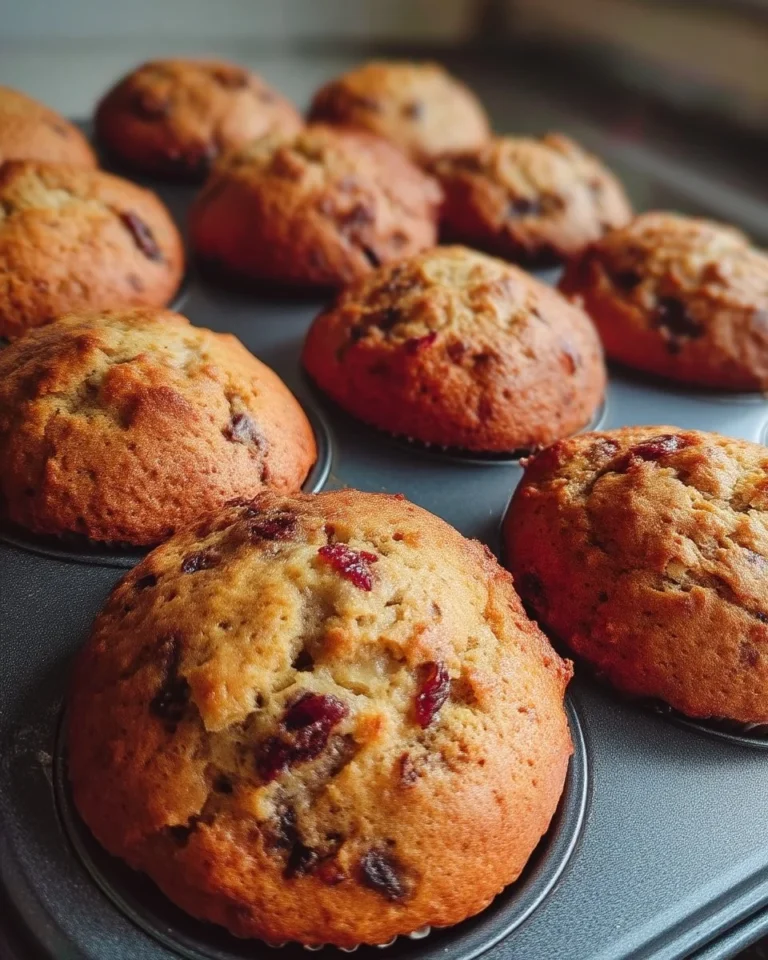 Muffins aux bananes et cranberries sans œuf, délicieux et sains