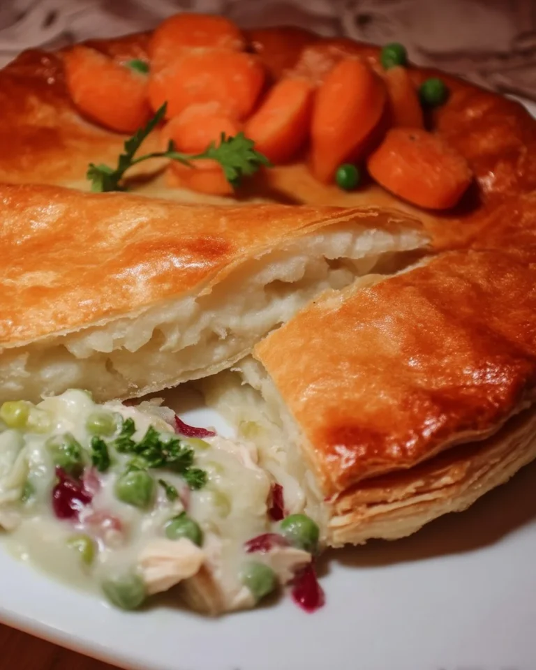 Pâté au poulet préparé avec des ingrédients frais et savoureux.
