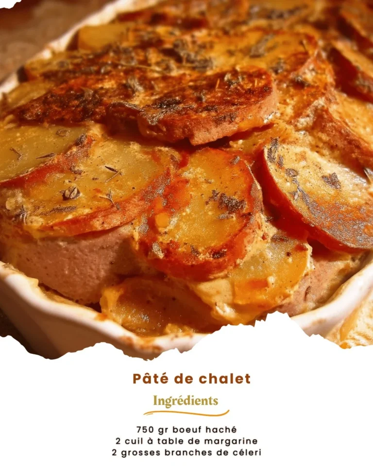 Pâté de chalet savoureux préparé avec des ingrédients frais et traditionnels.
