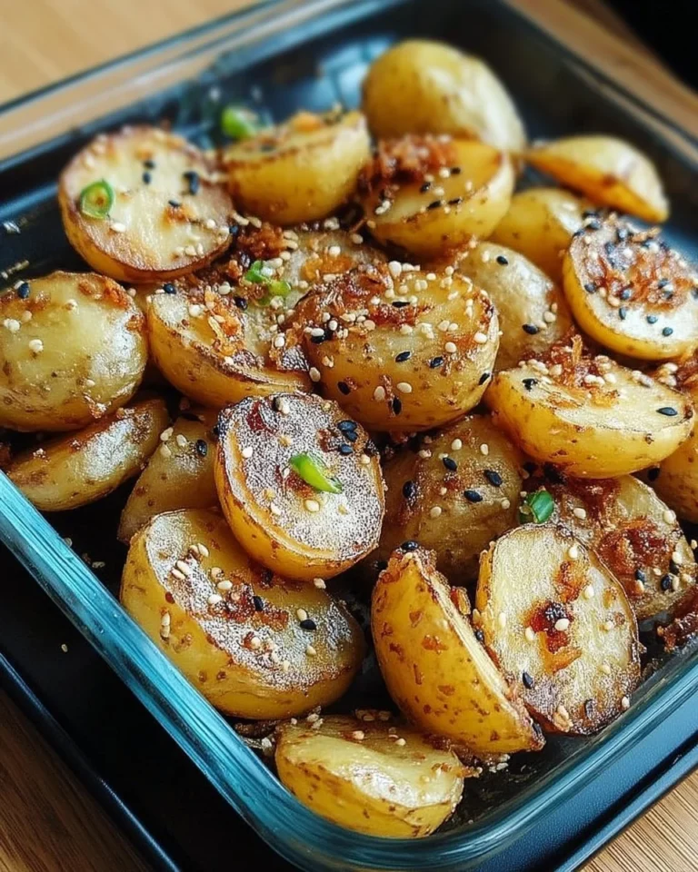 Pommes de terre au miso et ail croustillant, plat savoureux et croustillant