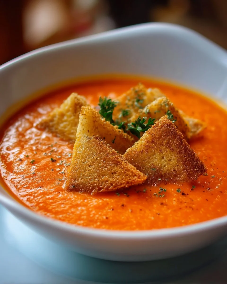 Potage aux carottes et poivrons dans un bol, une recette délicieuse et nutritive.