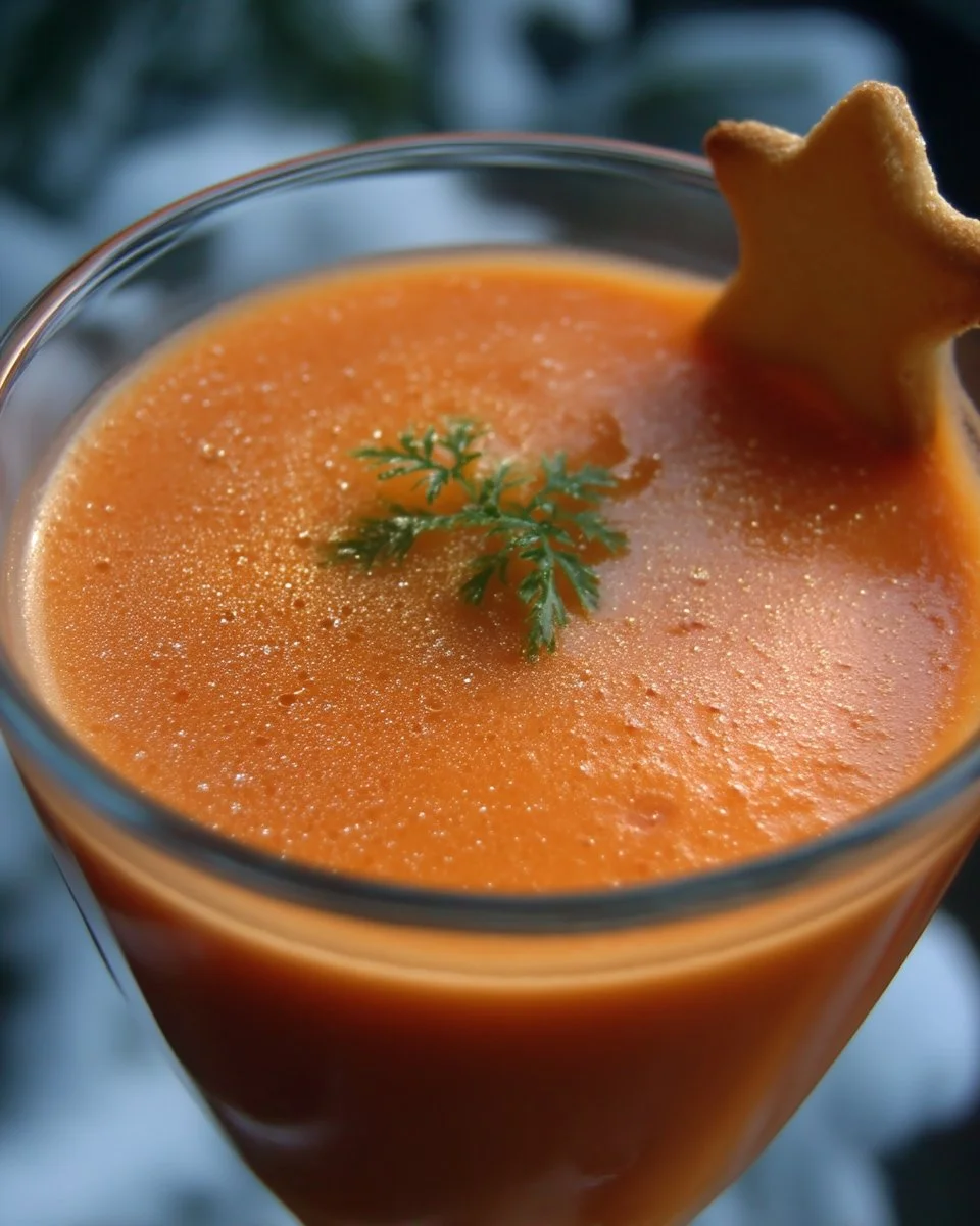 Potage aux carottes et navet cuit à la mijoteuse, prêt à être servi.