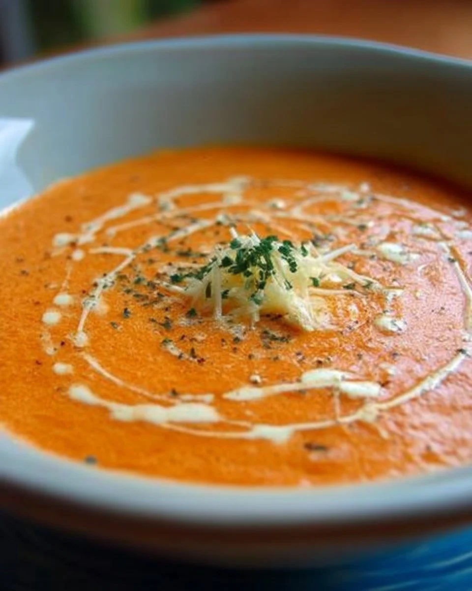 Potage aux carottes, orange et gingembre dans un bol beige