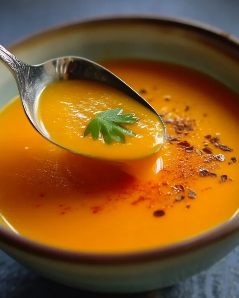 Bol de potage aux carottes parfumé au cari avec herbes aromatiques