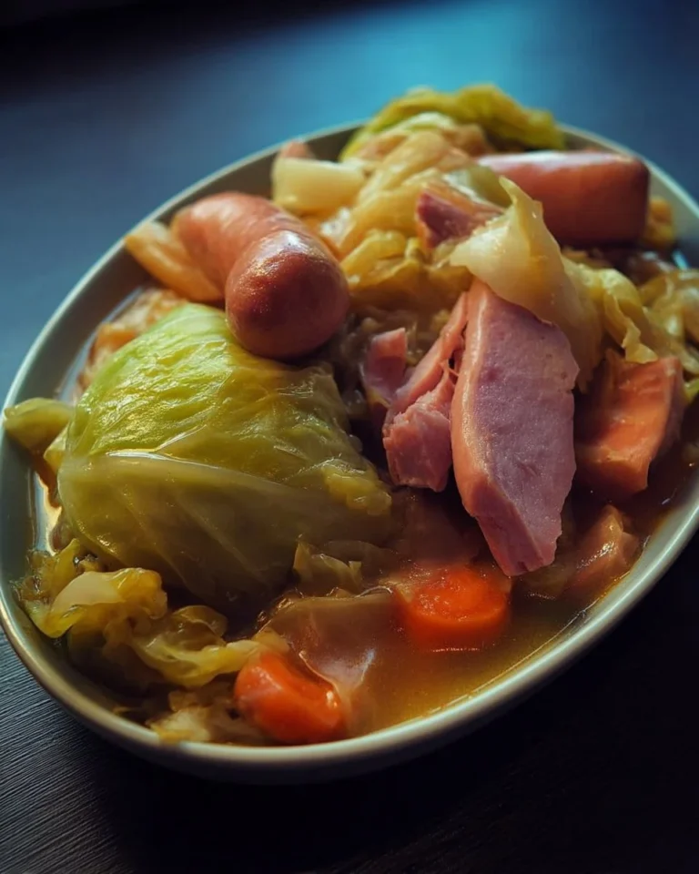 Potée au Chou, un plat traditionnel français avec chou et viandes.