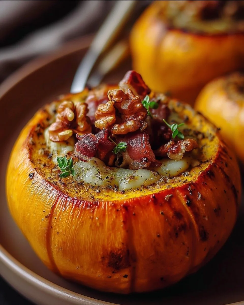 Recette de potimarrons farcis aux légumes et viande