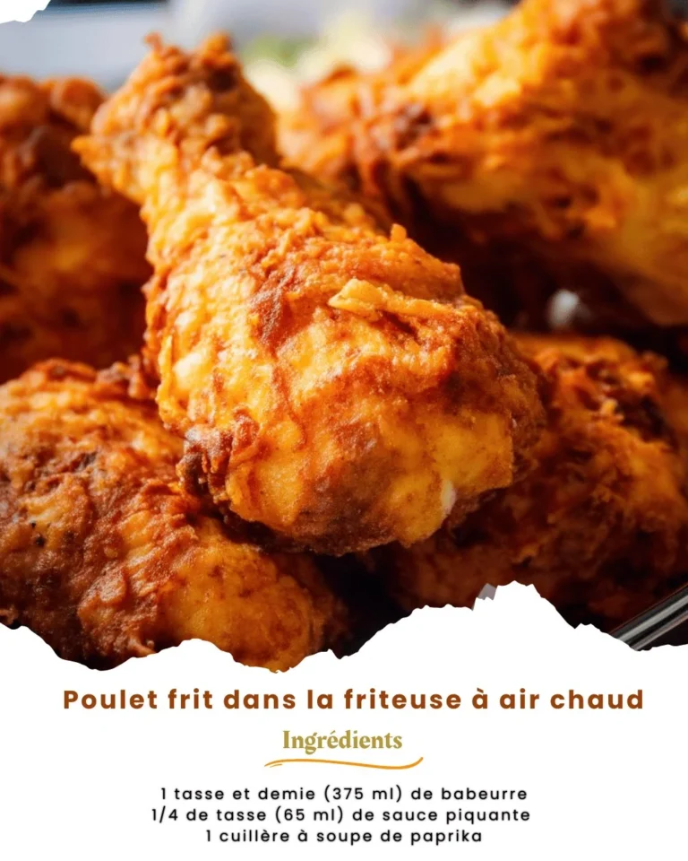 Poulet frit croustillant préparé dans une friteuse à air chaud