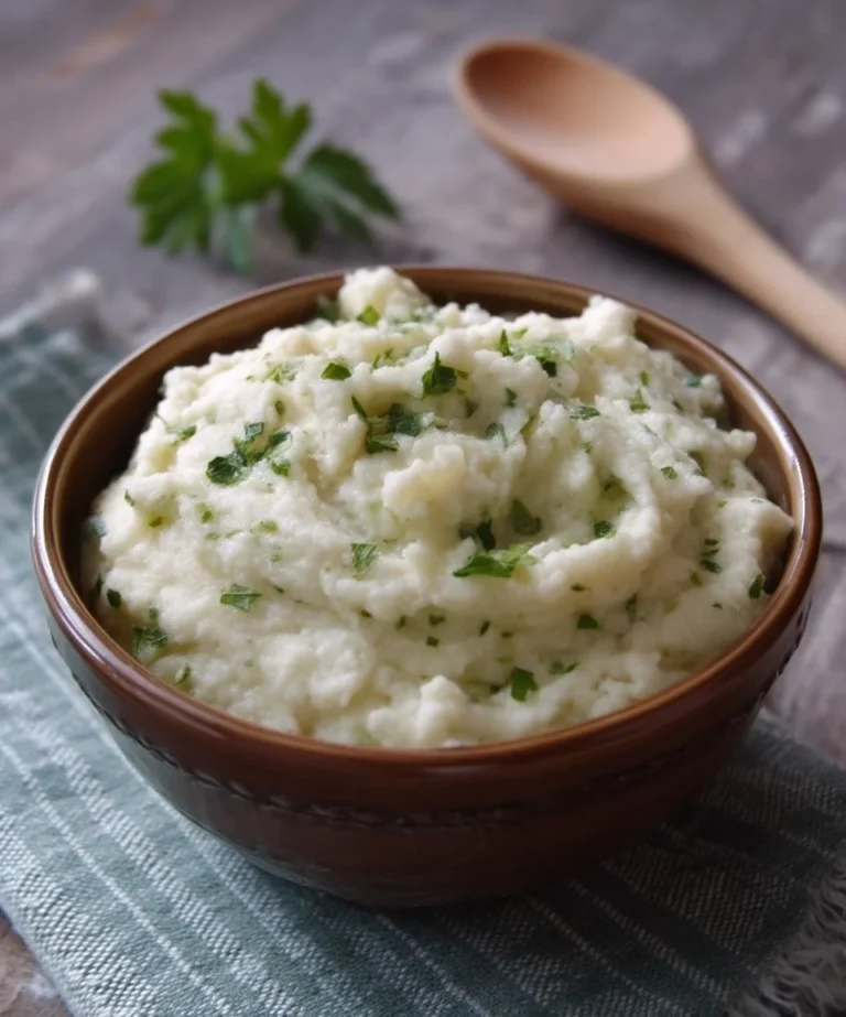 Purée de choux-fleurs au fromage de chèvre crémeuse et savoureuse